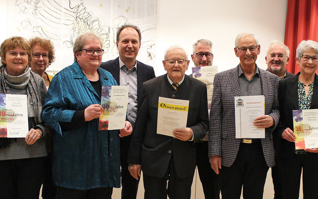 Zahlreiche Ehrungen beim Chor der Marienkirche
