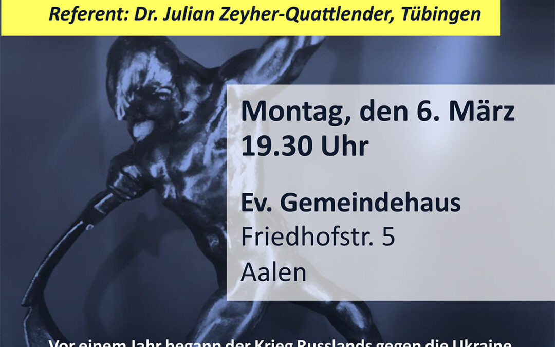 Vortrag: Christliche Friedensethik in Zeiten des Krieges