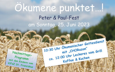 Herzliche Einladung zum Peter und Paul-Fest