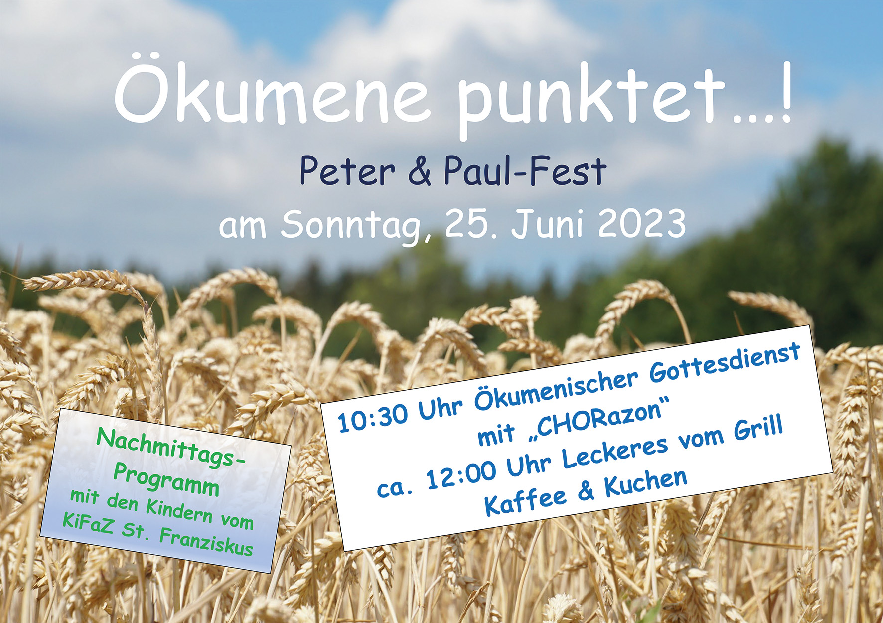 Herzliche Einladung zum Peter und PaulFest Katholische Kirche Aalen