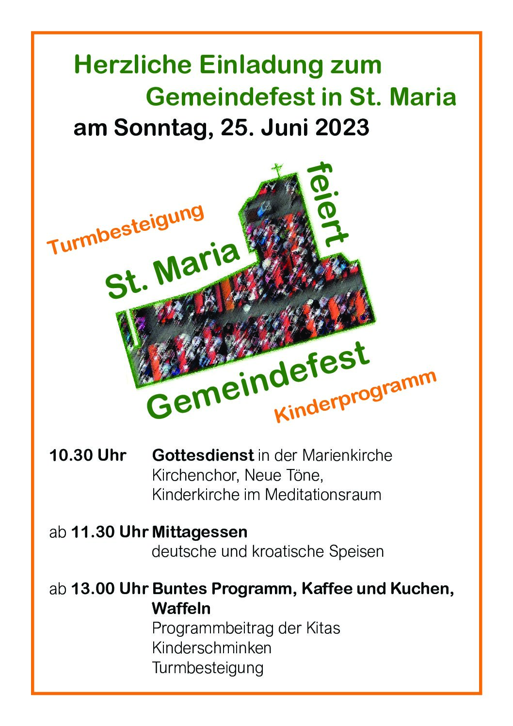 Herzliche Einladung zum Gemeindefest St. Maria