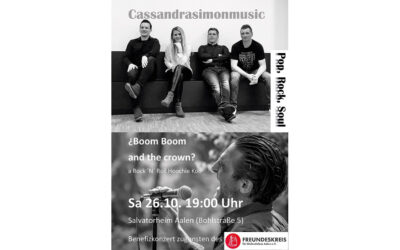 Benefizkonzert mit Cassandrasimonmusic und ¿Boom, Boom and the Crown?