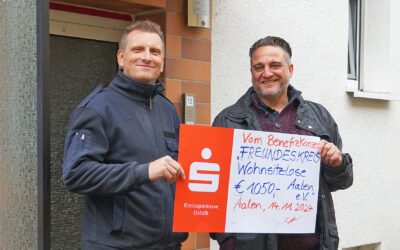 Spendenübergabe an „Freundeskreis für Wohnsitzlose“