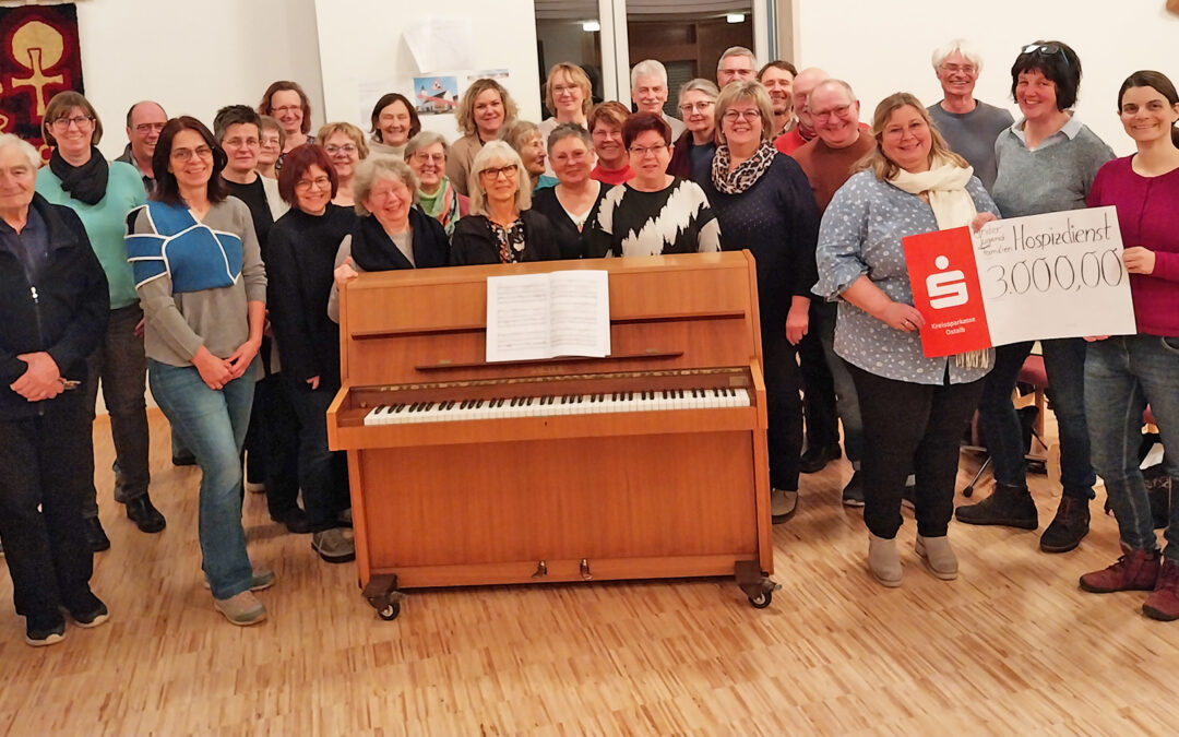 Spendenübergabe des Chors A-CHOR-DE an den Kinderhospizdienst der Malteser