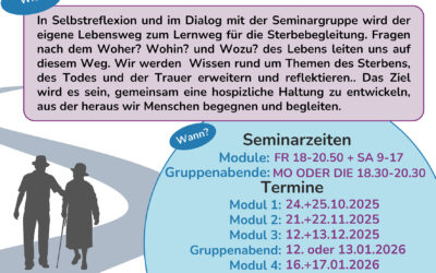 Vorbereitungsseminar für die Begleitung schwerkranken und sterbender Menschen