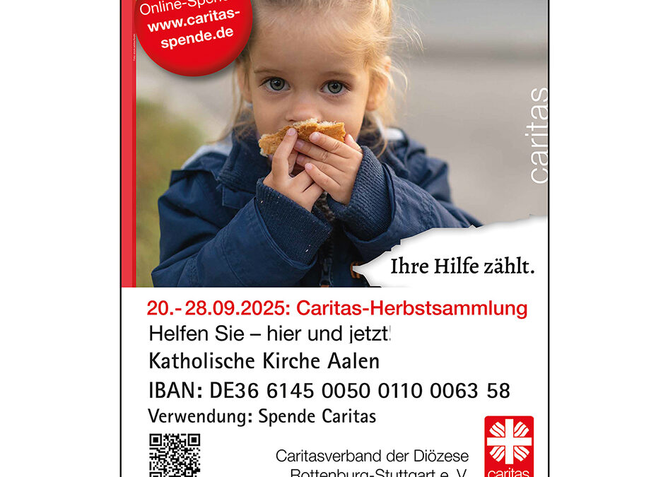 Caritas-Sammlung vom 20. bis 28. September 2025