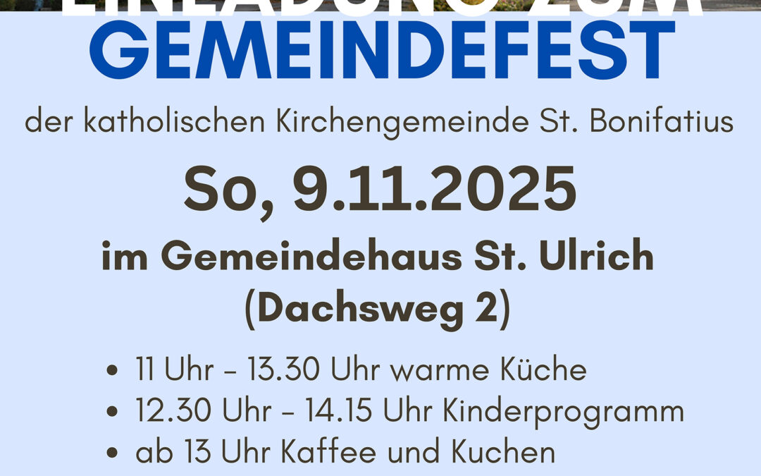 Einladung zum Gemeindefest
