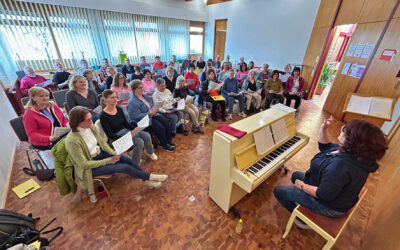 Probe für das Benefizkonzert von A-Chor-De