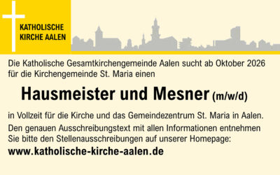 Stellenausschreibung Hausmeister und Mesner